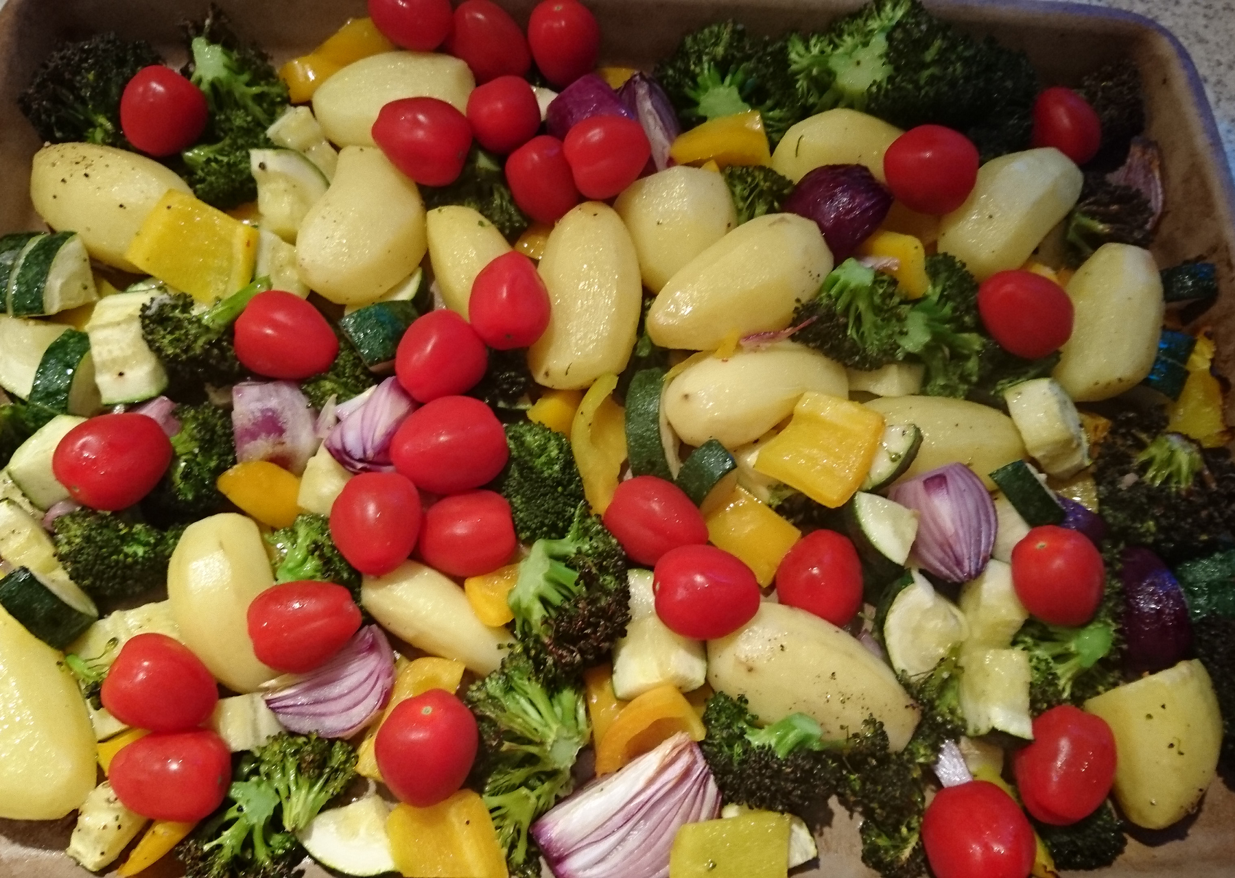Honig-Senf Gemüse mit Kotelett und Gremolata